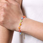 Colourful Daisy Beaded Cord Bracelet, thumbnail 2 of 4
