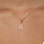 Open Star Necklace, Sterling Silver Or Gold Plated, thumbnail 4 of 10