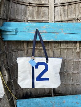 Falcon Recycled Sailcloth Weekend Bag, 3 of 3