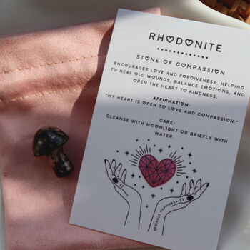 Rhodonite Mushroom – Self Love And Healing Crystal, 2 of 10