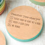 Personalised Teacher Definition Drinks Coaster, thumbnail 1 of 9