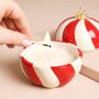 Candy Cane Stripe Bauble Candle, thumbnail 4 of 9