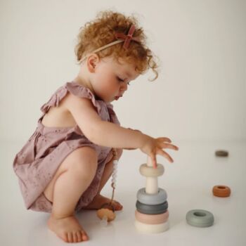 Eco Friendly Stacking Ring Tower Babies And Toddler, 2 of 5