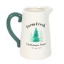 Farm Fresh Christmas Trees Ceramic Flower Jug, thumbnail 2 of 2