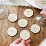 Pack Of 30 Personalised Wooden 'Free Drink' Tokens, thumbnail 3 of 3