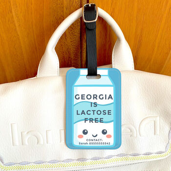 Personalised Lactose Free Food Allergy Tag, 2 of 3