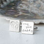 Personalised Childs Drawing Silver Square Cufflinks, thumbnail 2 of 4