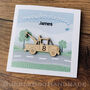 Personalised Birthday Card With Wooden Tow Truck Keepsake, thumbnail 3 of 4