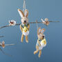 Easter Rabbit And Chick Hanging Decoration, thumbnail 1 of 1