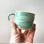 Abstract Splash Medium 300ml Coffee Mug In Cream, Black Or Turquoise, thumbnail 3 of 12