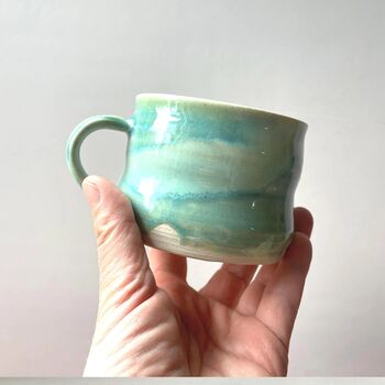 Abstract Splash Medium 300ml Coffee Mug In Cream, Black Or Turquoise, 3 of 12