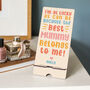 Personalised Best Mummy Phone Stand, thumbnail 2 of 3