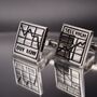 Stock Traders Cufflinks Gift Stock Exchange Silver, thumbnail 1 of 4