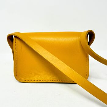 Noah Crossbody Wallet Bag Mini Shoulder Bag In Canary Yellow, 6 of 7