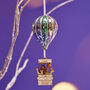 Glass Hot Air Balloon Baby Details Christmas Decoration, thumbnail 3 of 3