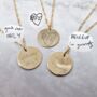 Gold Vermeil Plated Actual Handwriting Phrase Necklace, thumbnail 2 of 7