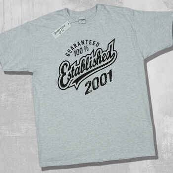 'Established 2001' 21st Birthday Gift T Shirt, 11 of 11