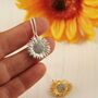 Sunflower Silver Necklace Large, thumbnail 4 of 9