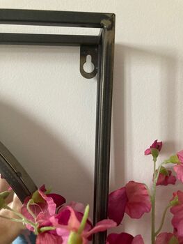 47cm Industrial Style Round Metal Wall Mirror Wall Mounted, 4 of 7