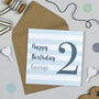 Candy Stripe 2nd Birthday Card, thumbnail 4 of 7