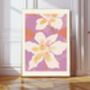 Pink Abstract Flower Art Print, thumbnail 1 of 3