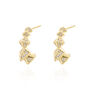 Arabella Spike Hoop Earrings | 14 K Gold Plated, thumbnail 4 of 7