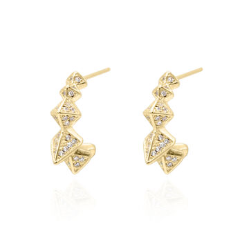 Arabella Spike Hoop Earrings | 14 K Gold Plated, 4 of 7