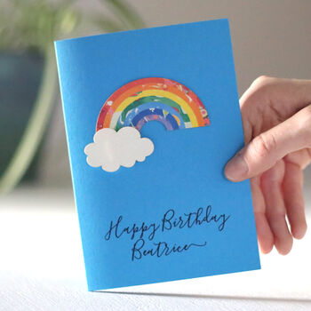 Personalised Rainbow Children's Birthday Card, 2 of 4