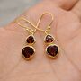 Red Garnet Sterling Silver Earrings, thumbnail 1 of 12