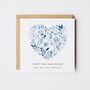 Happy You And Me Valentines Day Card / Blue, thumbnail 1 of 2