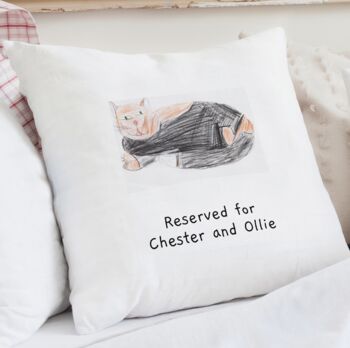 Personalised Childrens Drawing Photo Upload Cushion, 2 of 5