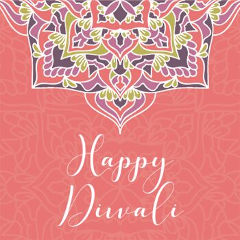 Diwali Bright Mandala Greeting Cards Six Pack, 3 of 8
