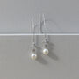 Orchid Pearl Drop Earrings, thumbnail 9 of 9