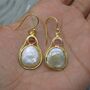 Mother Of Pearl Pink Tourmaline Silver Earrings, thumbnail 8 of 9