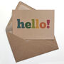 Set Of 12 Colourful Hello Postcard Notecards, thumbnail 3 of 4