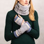 Knitted Snood Fair Isle Pattern Yellow, thumbnail 4 of 11