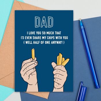 Large Size Chip Loving Dad/Daddy Card, 2 of 4