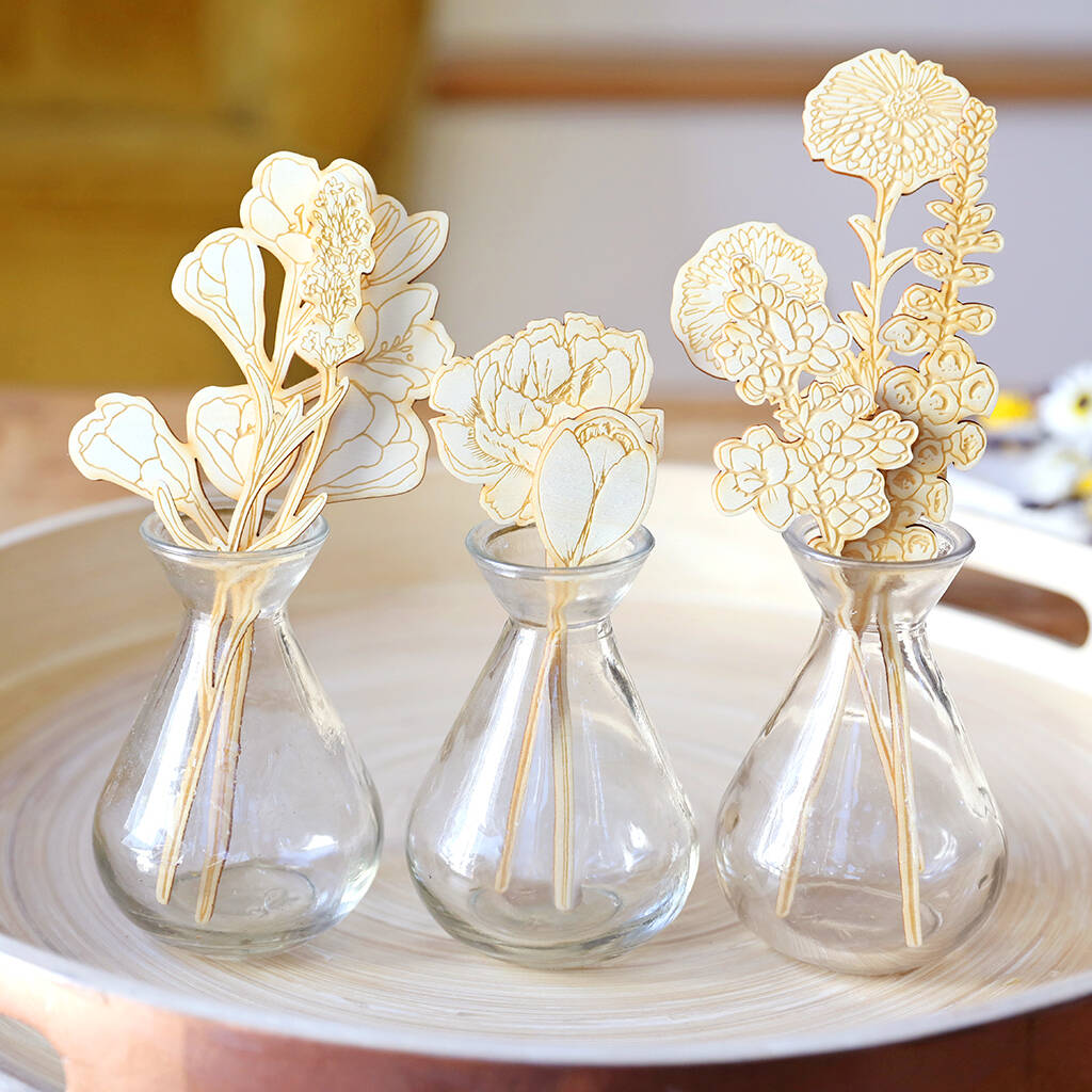 Wooden Flower Bouquet Letterbox Gift By Lisa Angel