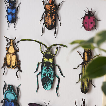 Handpainted Papercut Bugs 3D Wall Art, 3 of 8