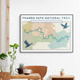 Personalised Thames Path Map Art Print, thumbnail 2 of 9