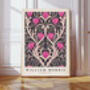 William Morris Pink Hearts Art Print, thumbnail 1 of 4
