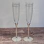 Set Of Two Champagne Toasting Flute Glasses, thumbnail 1 of 4