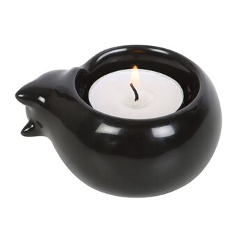 Black Cat Ceramic Tealight Candle Holder, 3 of 4