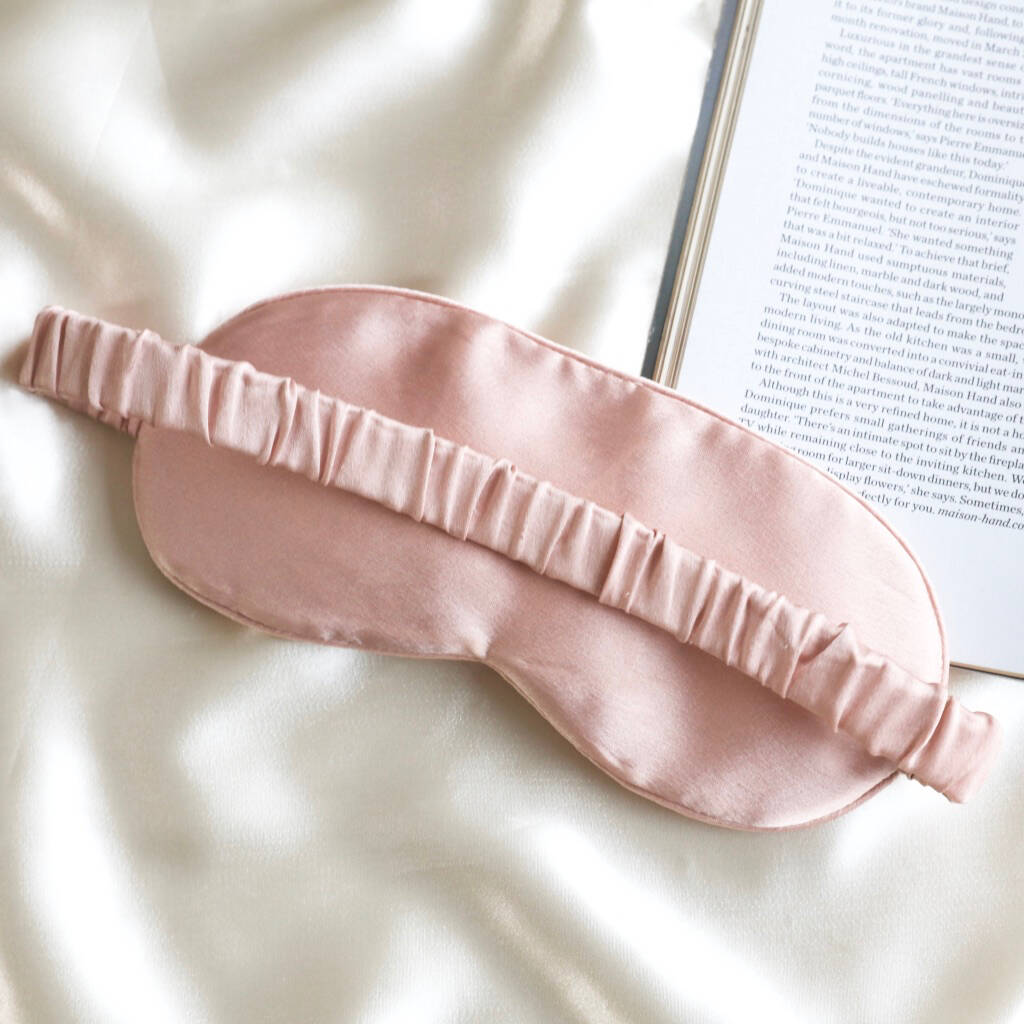 Dusty Pink Satin Eye Mask By Lisa Angel