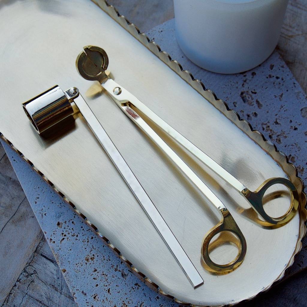 Personalised Candle Snuffer And Wick Trimmer Set By Illumer
