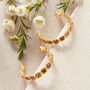 Watermelon Tourmaline Textured Gold Vermeil Hoops, thumbnail 9 of 10