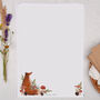 A4 Letter Writing Paper With Fox And Mushrooms, thumbnail 1 of 4