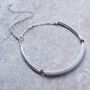 Silver Colour Collar Necklace With Bead Textured Detail, thumbnail 2 of 3