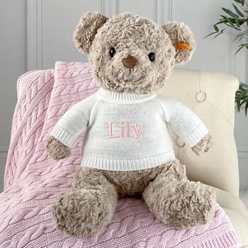 Personalised Steiff Honey Teddy Bear Large Soft Toy, 3 of 8