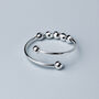 Sterling Silver Sliding Bead Adjustable Ring, thumbnail 1 of 6